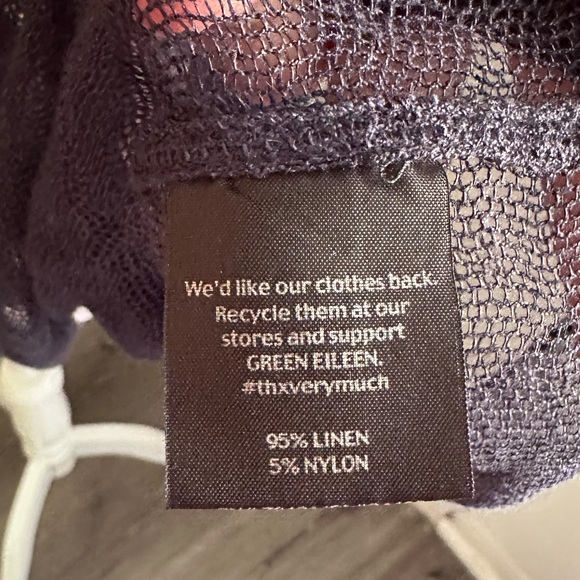 NWT Eileen Fisher Sheer Linen Henley Tunic - Picture 7 of 8